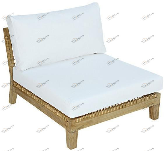 cbdesign Центральный модуль для модульного дивана из тика и веревки Vienna Tj 387