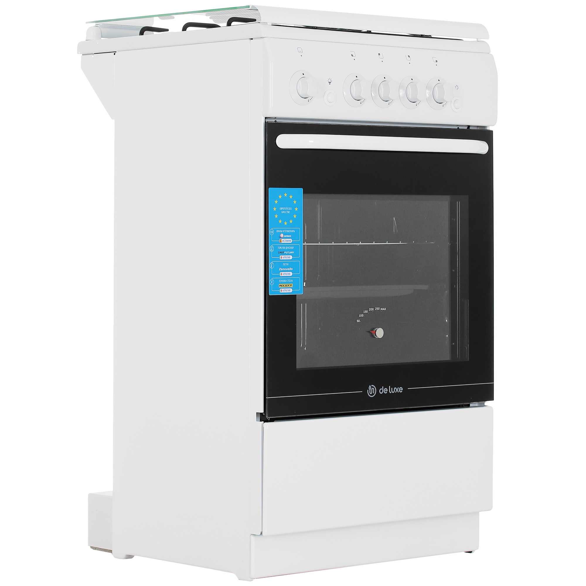 9000314 Газовая плита De Luxe 5040.56г (кр)-030 белый STDN-0113301 - Вид №1