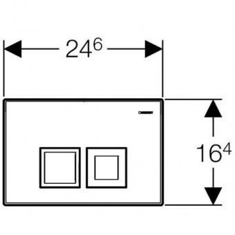 115.135.46.1 смывная клавиша DELTA50 пластик (хром матовый) Santreyd  - Вид №1