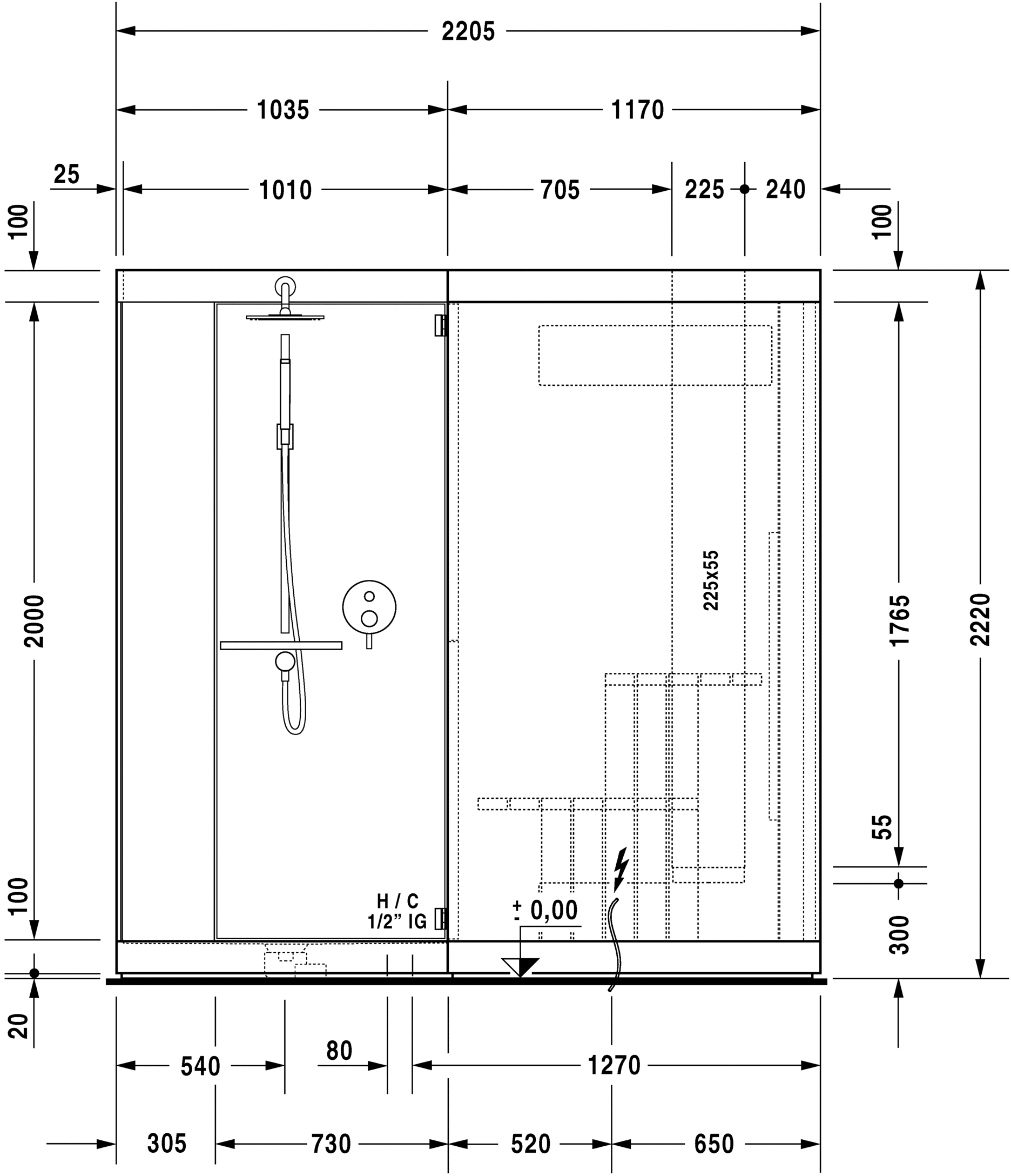 750322002011000 Сауна Inipi Ama, пристенный и угловой вариант Inipi #7503 2350 x 2205 x 2220 мм
Исполнение: белый глянцевый (декор) Белый глянцевый декор Duravit  - Вид №4
