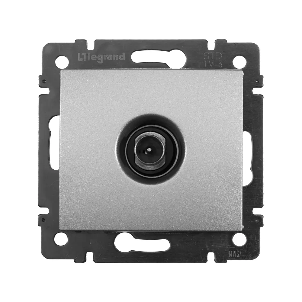 ТВ-розетка встраиваемая Legrand Valena звезда, цвет алюминий STLM-2159751