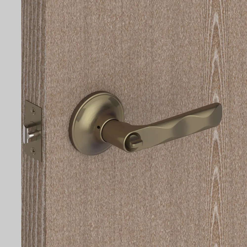 Ручка-защелка 624/BL PB-B с ключом и фиксатором ЦАМ цвет бронза FUARO STLM-2211408 - Вид №6