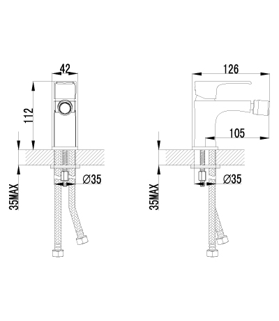 LM1608C Смеситель Plus Factor для биде LEMARK FACTOR  - Вид №1