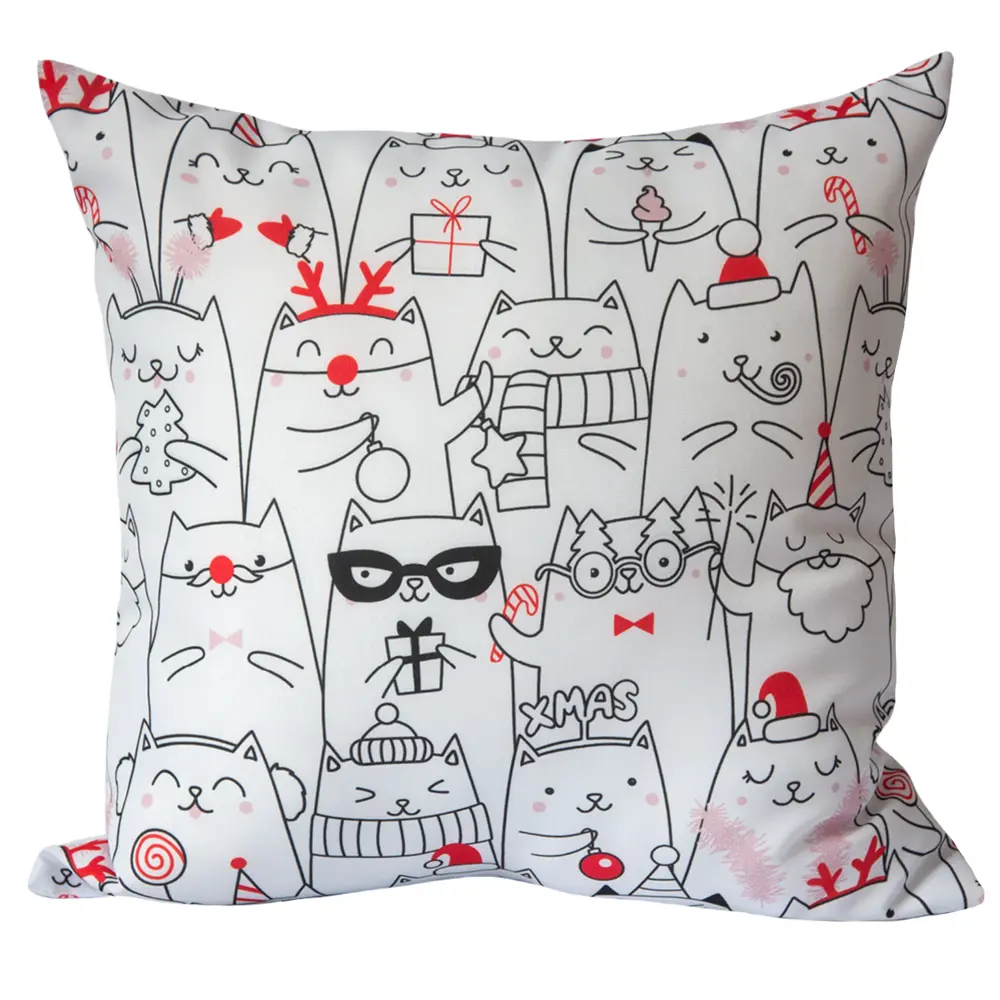 Подушка Seasons Коты Баюны 40x40 см цвет белый 85435161 STLM-2032331 