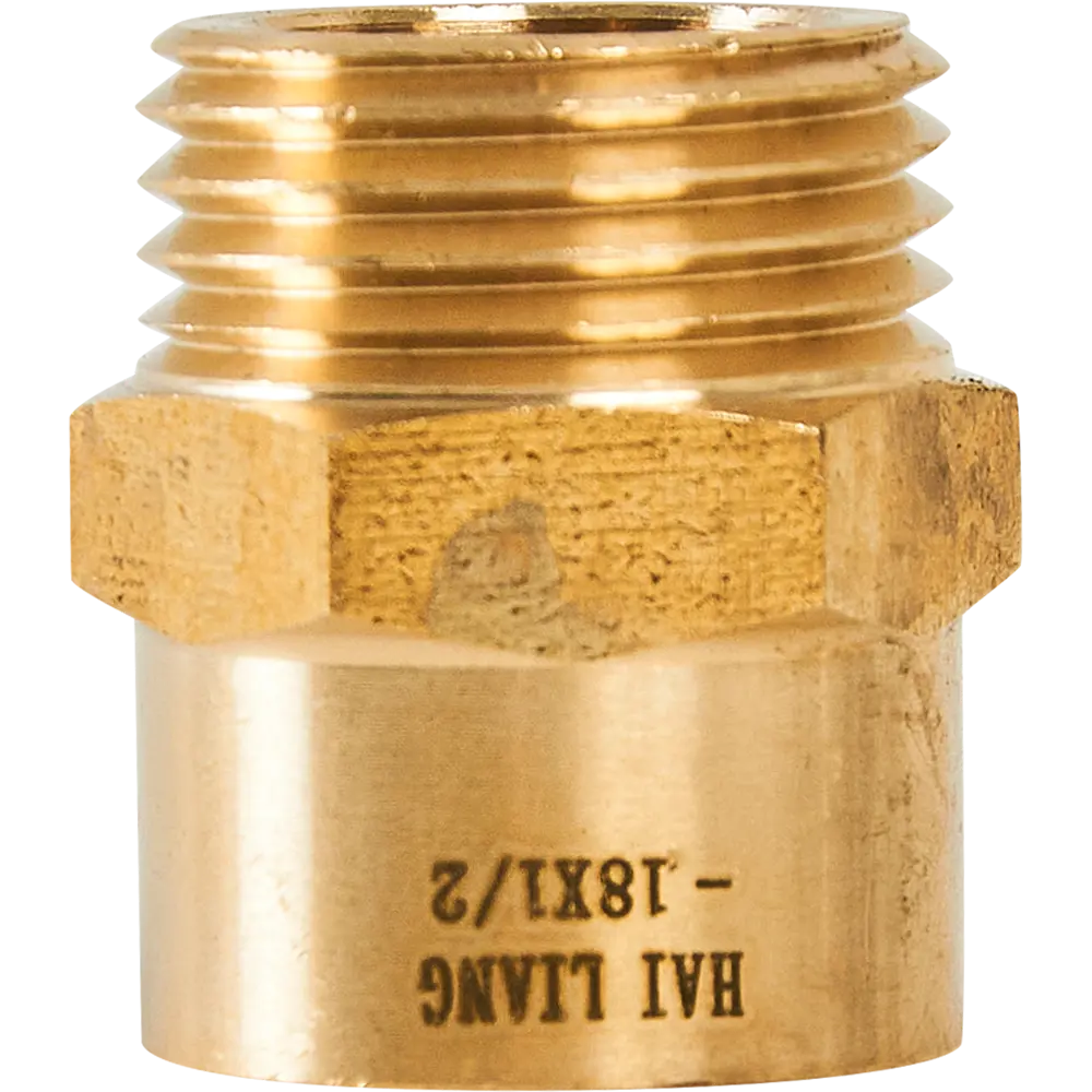Муфта переходная Hailiang ø1/2"x18 мм наружная резьба медь STLM-2210181 - Вид №1