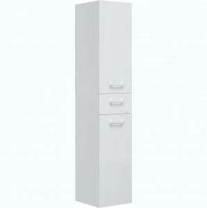 Пенал 35, 2 дверки, 1 ящик, стекл. Полки