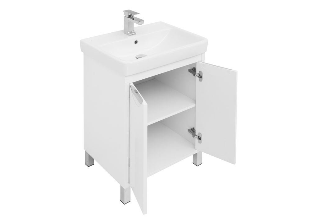 Мебель для ванной Aquanet Гретта 60 New белый (2 дверцы) 00239428 - Вид №3