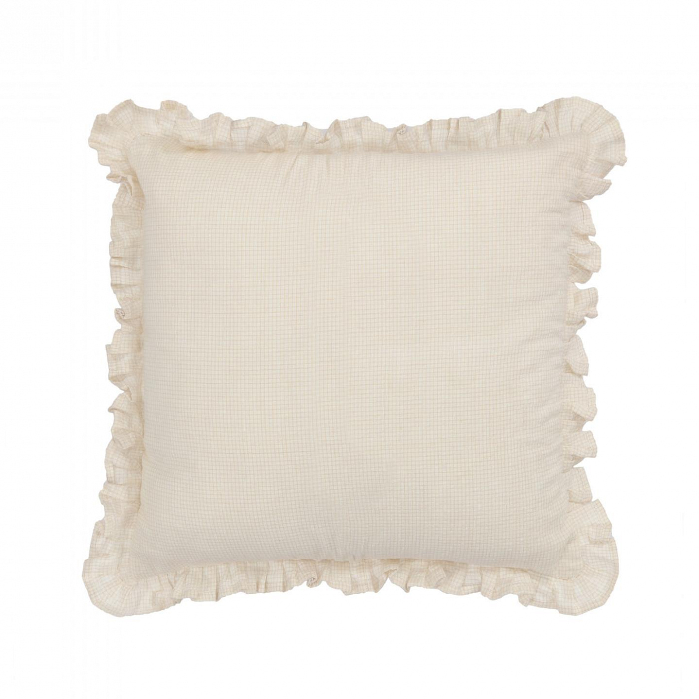 109385 Nacha cotton and linen cushion cover in beige 45 x 45 cm La Forma 