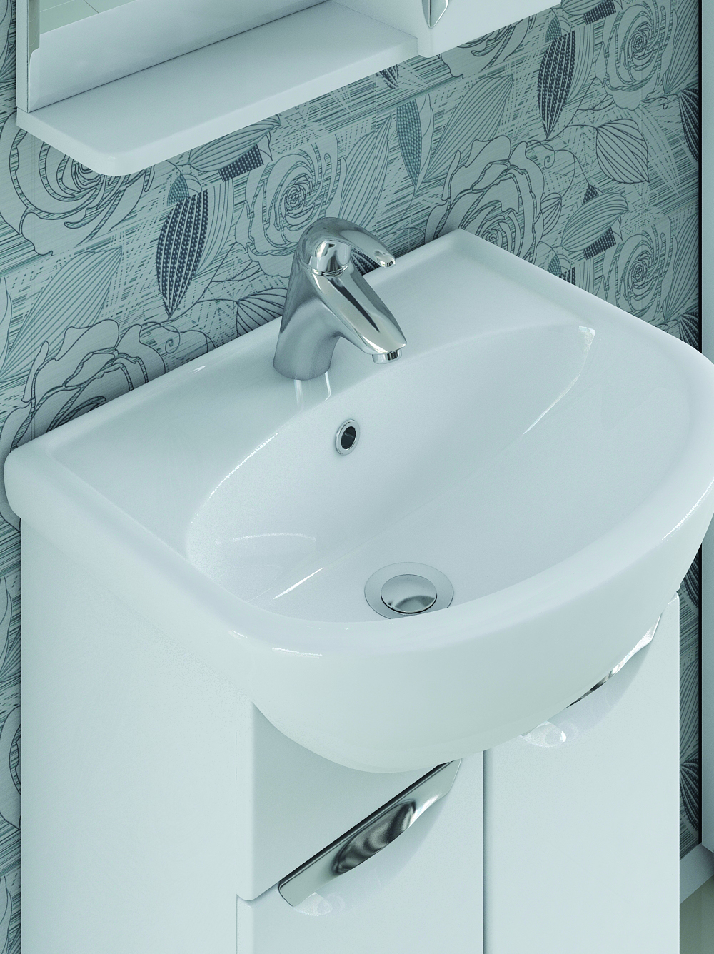 Тумба с раковиной Callao 700-1 (Балтика)700⨉440⨉840 мм белый Santreyd sun-id-665194 - Вид №3