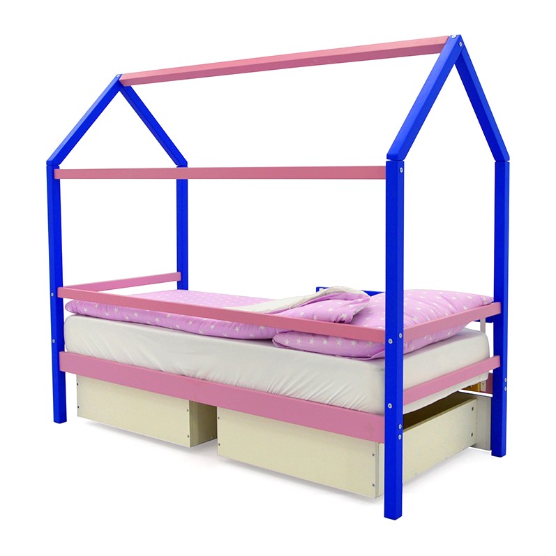 Кровать-домик детская синяя-лаванда Svogen БЕЛЬМАРКО  00-3833082 Синий Santreyd  - Вид №4