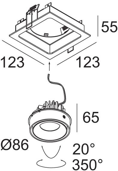 Delta Light Регулируемый светодиодный прожектор Grid in sun-id-1456584 - Вид №6
