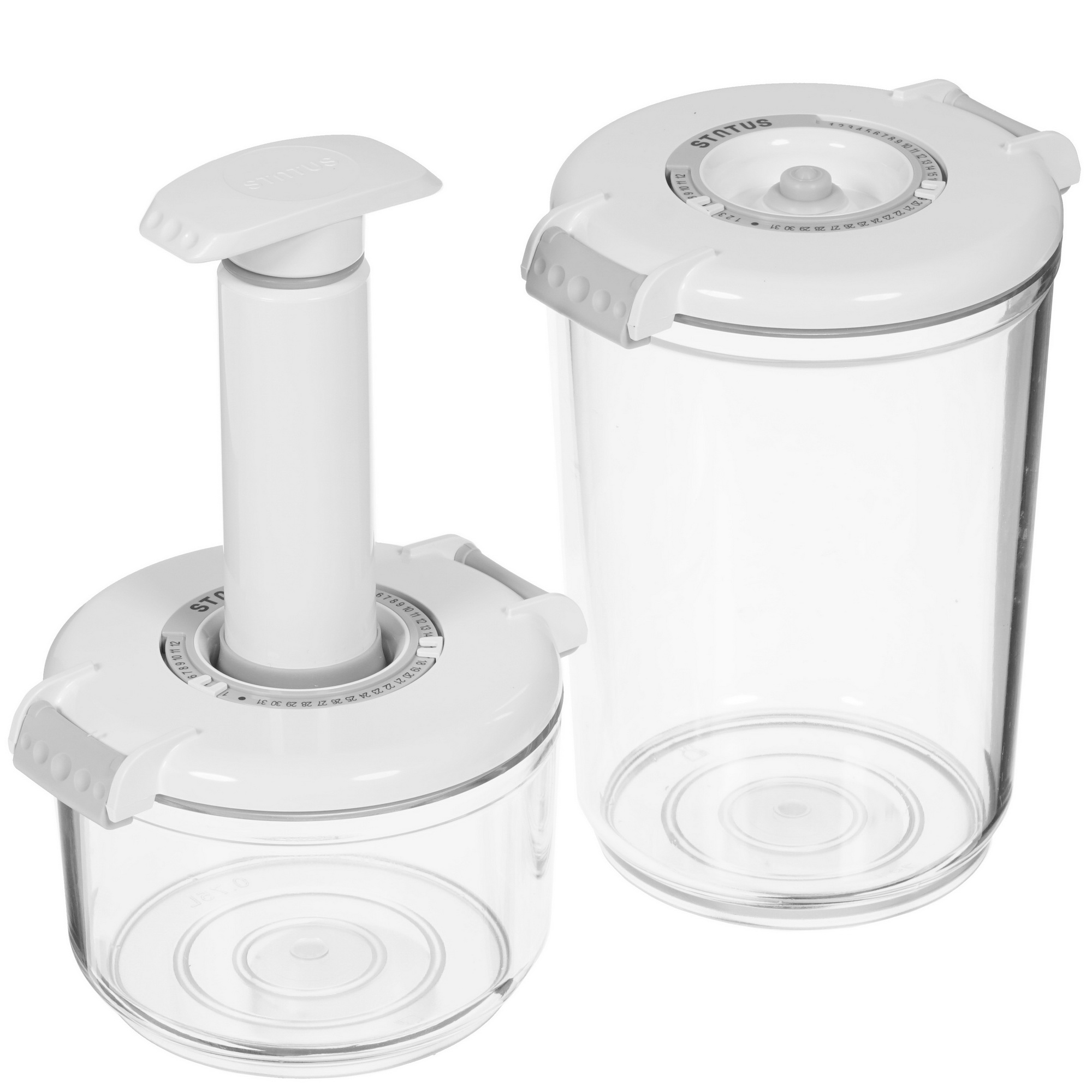 1625913 Набор вакуумных контейнеров STATUS VAC-RD-Round White 0.75 л, 1.5 л STDN-0121578