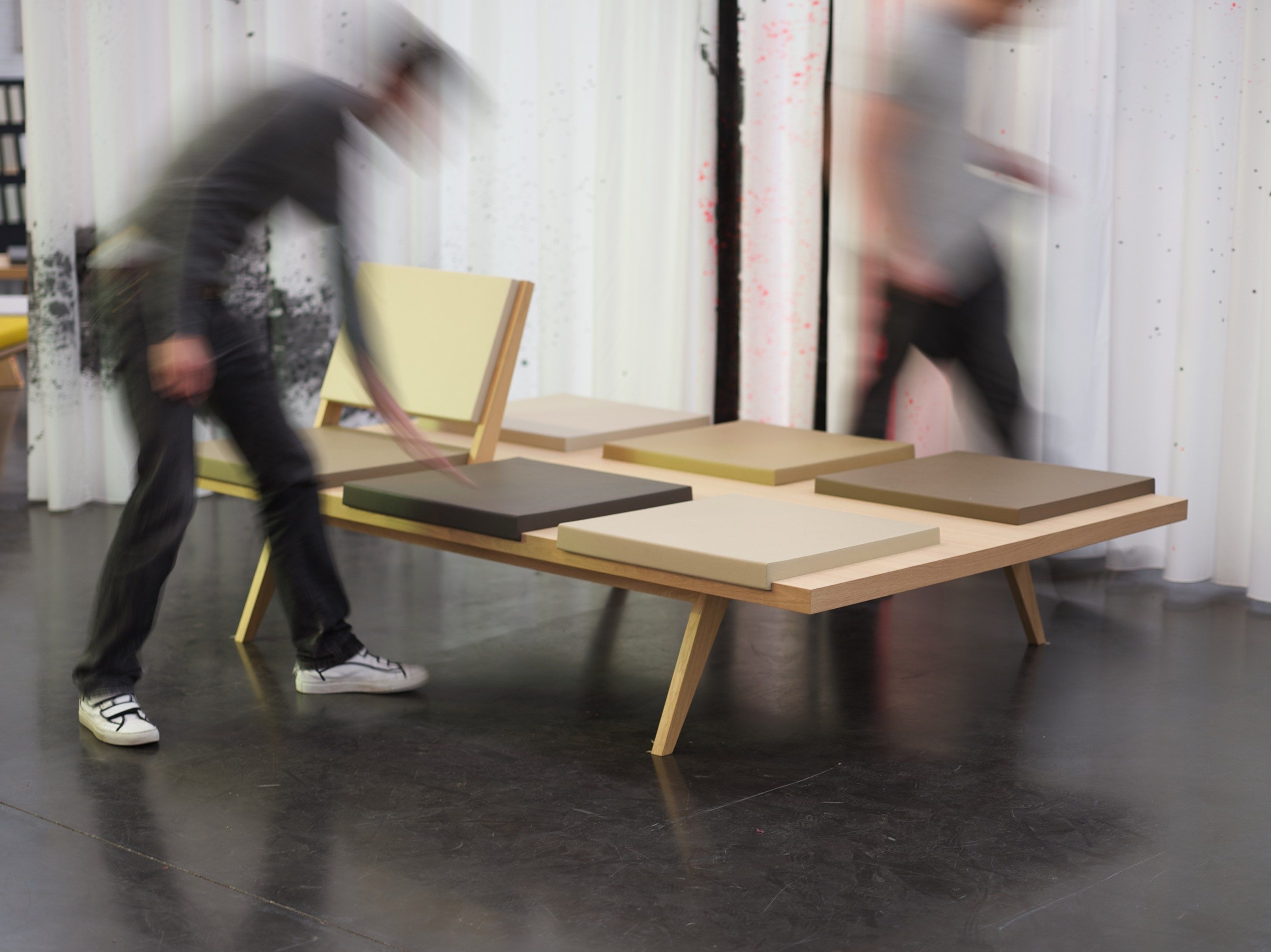 Деревянная скамья и QM Foam со спинкой Quinze & Milan Airbench ARCH-00055079 - Вид №3