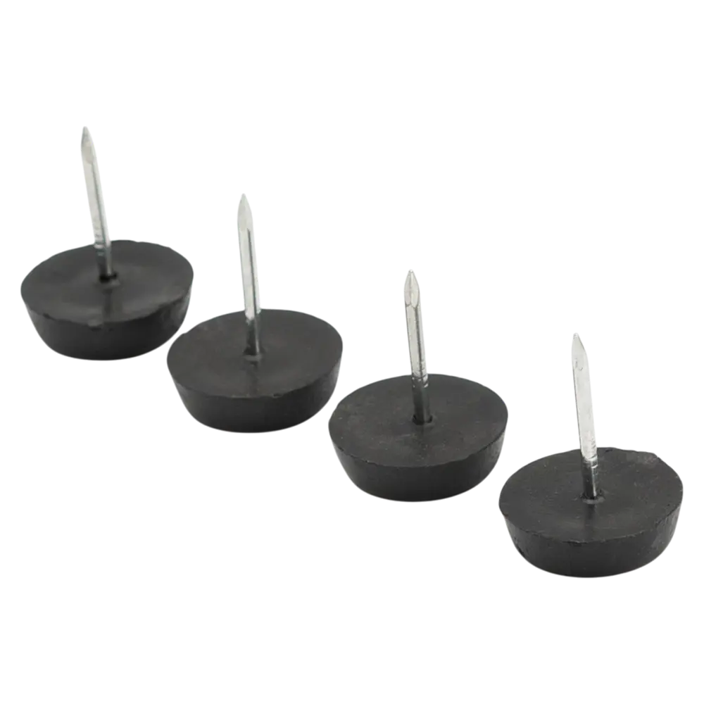 Подпятник на гвозде Tech-Krep круглый 20x14 мм пластик цвет черный 4 шт Santreyd STLM-2060048