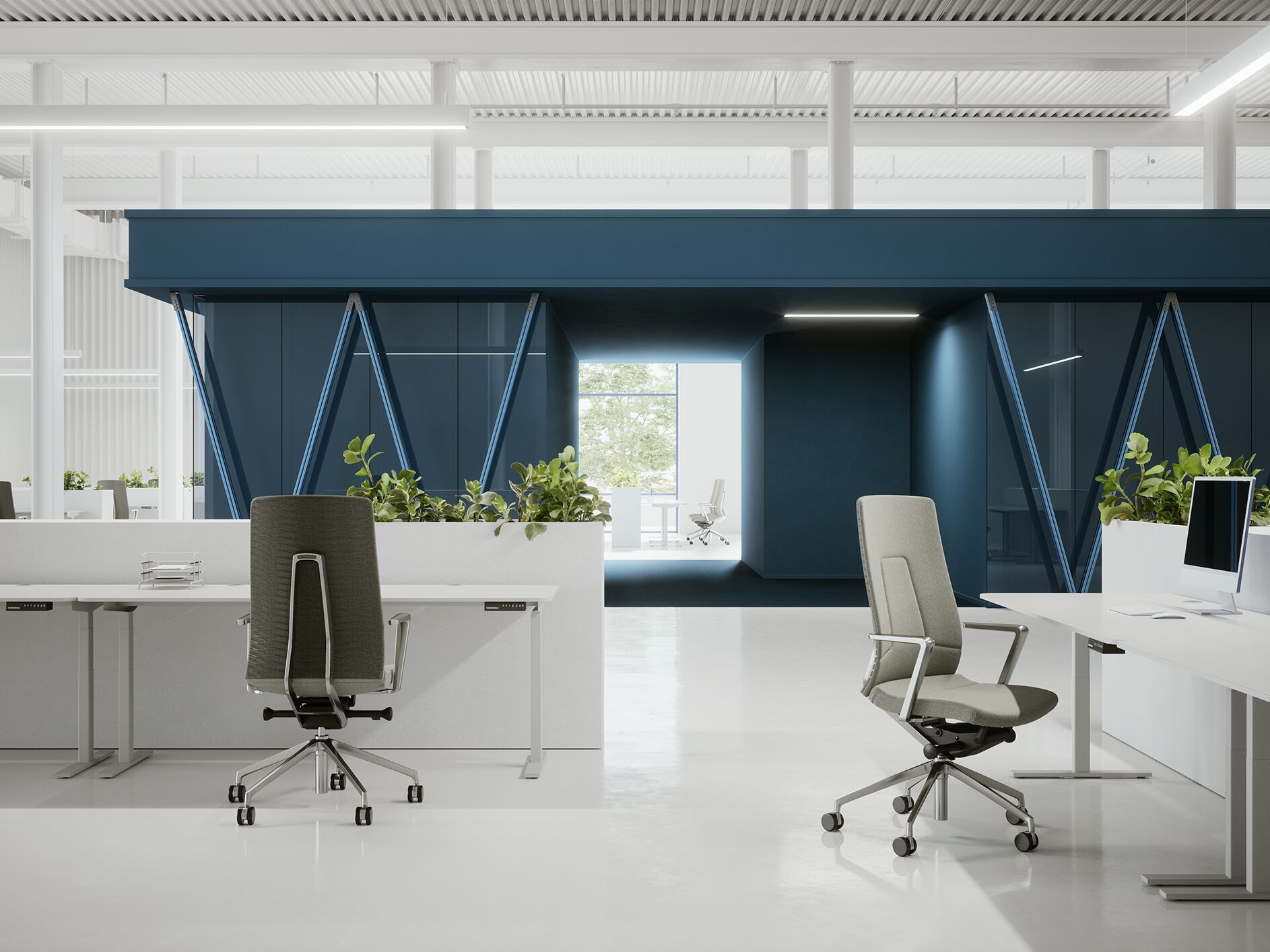 5-спицевое тканевое вращающееся офисное кресло с подлокотниками LD Seating FollowMe ARCH-00083494 - Вид №7