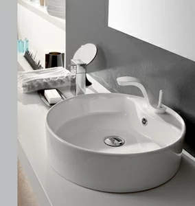 LA431 Накладная раковина на столешницу  овальная Inbani