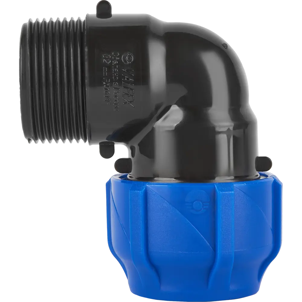 Отвод комбинированный 90° ПНД Valfex 1 1/4"x32 мм НР STLM-2121862 - Вид №1