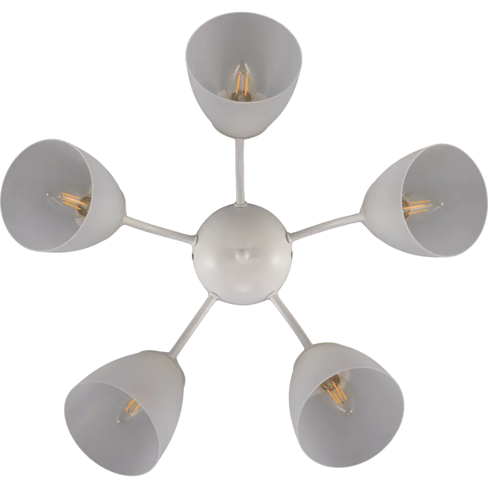 Люстра потолочная Vitaluce Найс 5 ламп 15м² Е14 цвет белый матовый STLM-2005250 - Вид №2