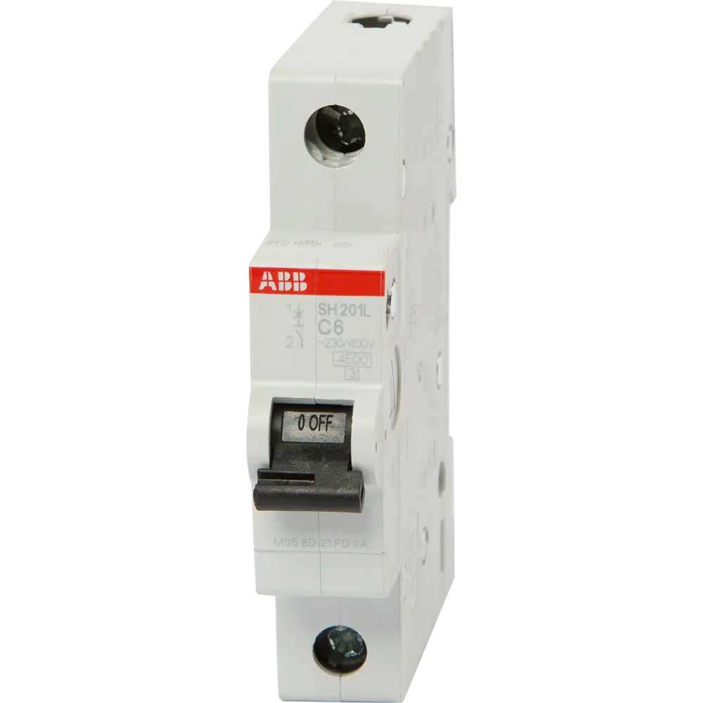 Автоматический выключатель ABB SH201L 1P C6 А 4.5 кА 2CDS241001R0064 STLM-2189482