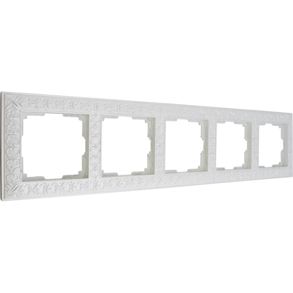 Рамка для розеток и выключателей Werkel Antik 5 постов, цвет жемчужный STLM-2204770 - Вид №1