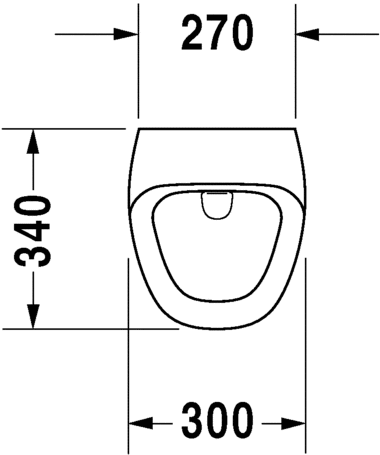 2804310000 Настенный писсуар, уринал с мушкой Duravit Durastyle - Вид №4