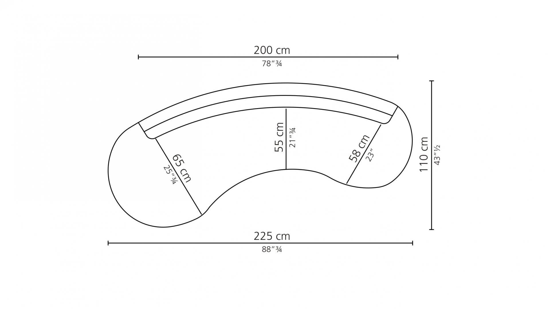 Casamilano Изогнутый диван со съемным чехлом из ткани sun-id-1435495 - Вид №5