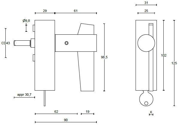 Formani Оконная ручка dk из нержавеющей стали Tense Bb105-dklock - Вид №4