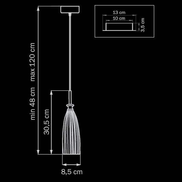Подвесной светильник Lightstar Simple Light 810 810011 LIGHTSTAR SIMPLE LIGHT 810 071027 Серый  - Вид №1
