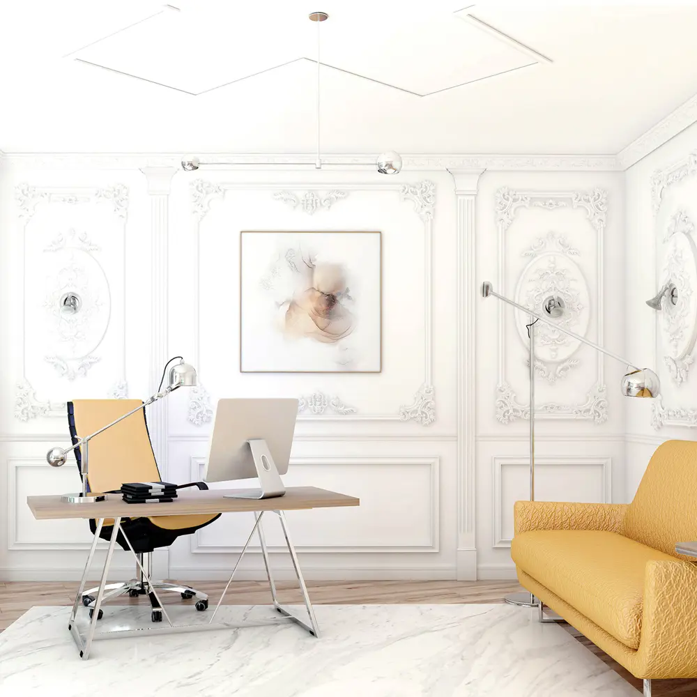 Капитель к пилястре полиуретан Decomaster DK-82223 белая 220 мм STLM-2138048 - Вид №2