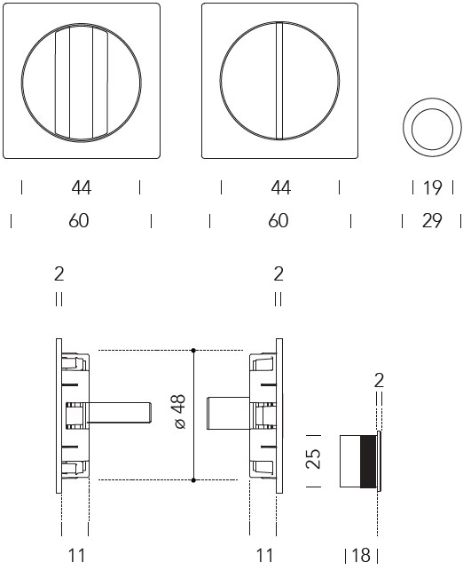 Reguitti Утопленная ручка из замака Ks Ar60ks00qm6 - Вид №2