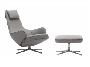 Вращающееся кресло с подставкой для ног