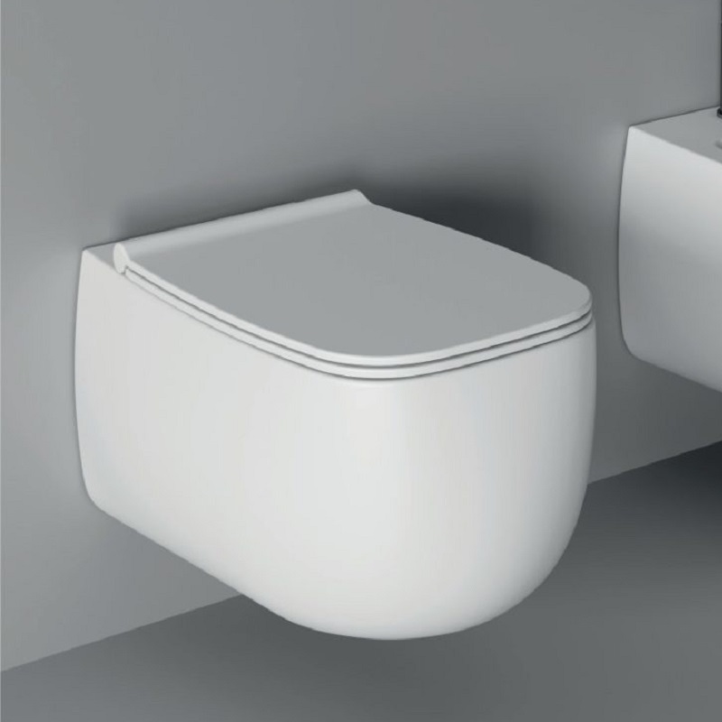 MC3301S.09 Сиденье с крышкой унитаза Alice Ceramica Nur, хромированные петли, с микролифтом Белый матовый - Вид №2