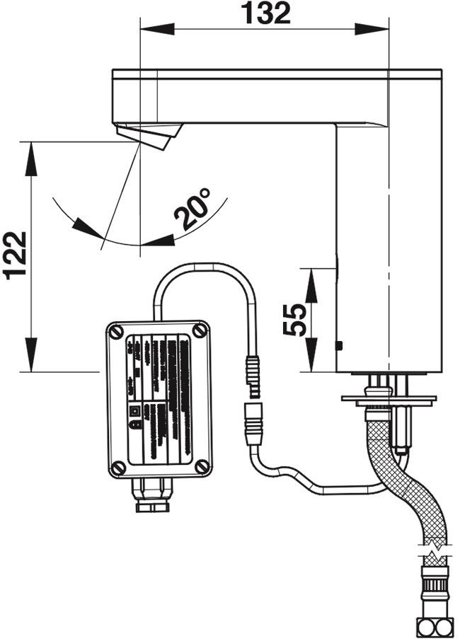 Бесконтактный кран, питание от сети Presto SO'O 56234 56234.0 - Вид №1