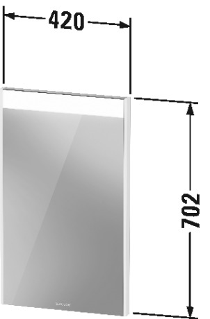 BR702007979 Brioso Зеркало с подсветкой Орех натуральный, декор Duravit - Вид №1