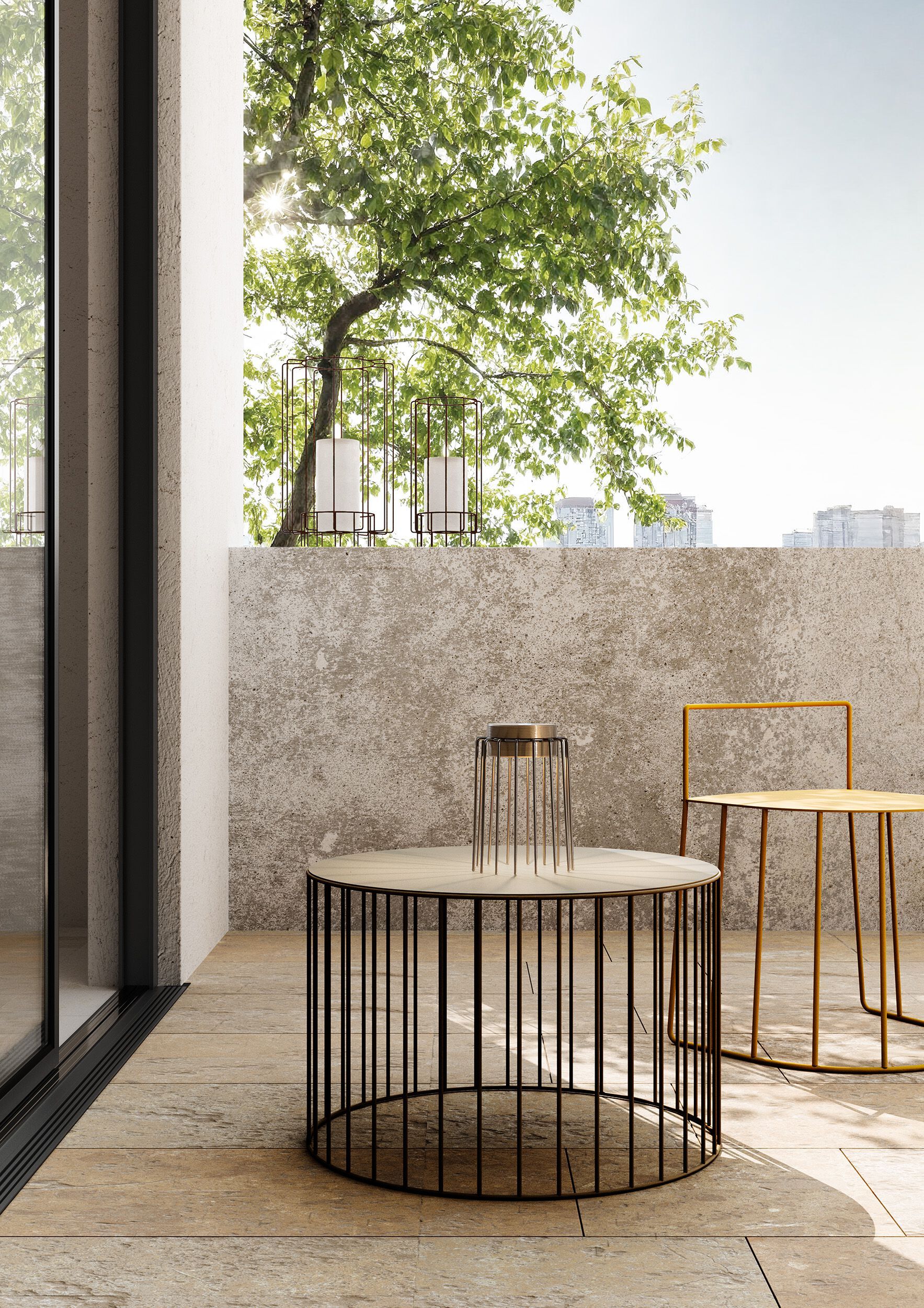 Журнальный столик из железа и листового металла Pipedesign Arturo ARCH-00000476 - Вид №1