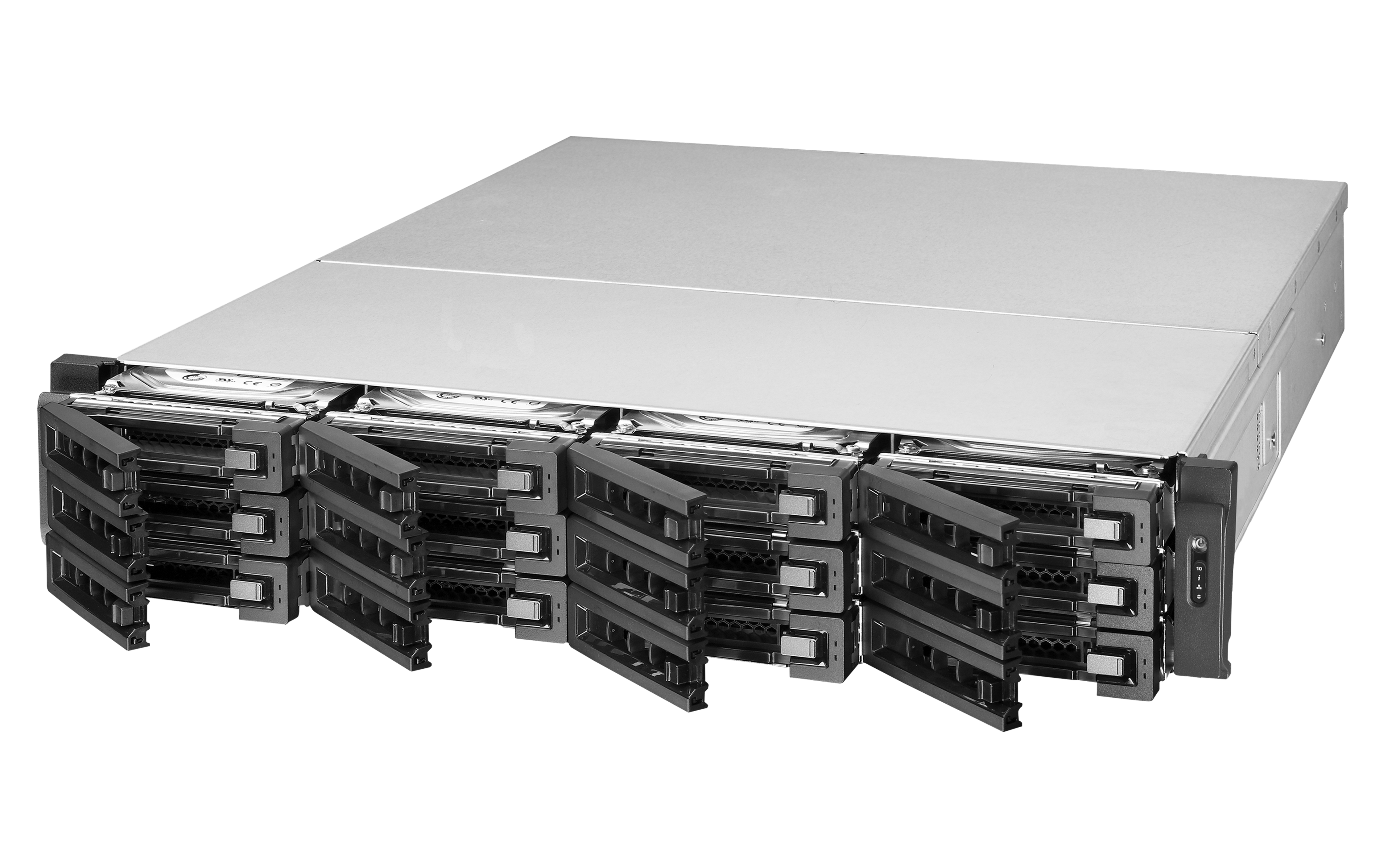 TES-1885U-D1531-16GR Enterprise nas, 18-tray w/o hdd (12-tray 3.5"/2.5" sas/sata + 6x2.5" ssd), 6-core xeon d-1531, 2.2 ghz, 16gb ecc ram (8gb rdimmx2) up to 128gb (32gb rdimmx4), 2x10 gbe sfp+ , 4x1gbe lan, 4xpcie. 2xusb, 2u rackmount, 2x450w psu. includ Santreyd  - Вид №1