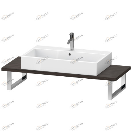 LC106C05353 Консоль для накладных раковин и встраиваемых умывальников, Толщина консоли 30 мм L-Cube #LC106C 550 мм Каштан темный, декор Duravit