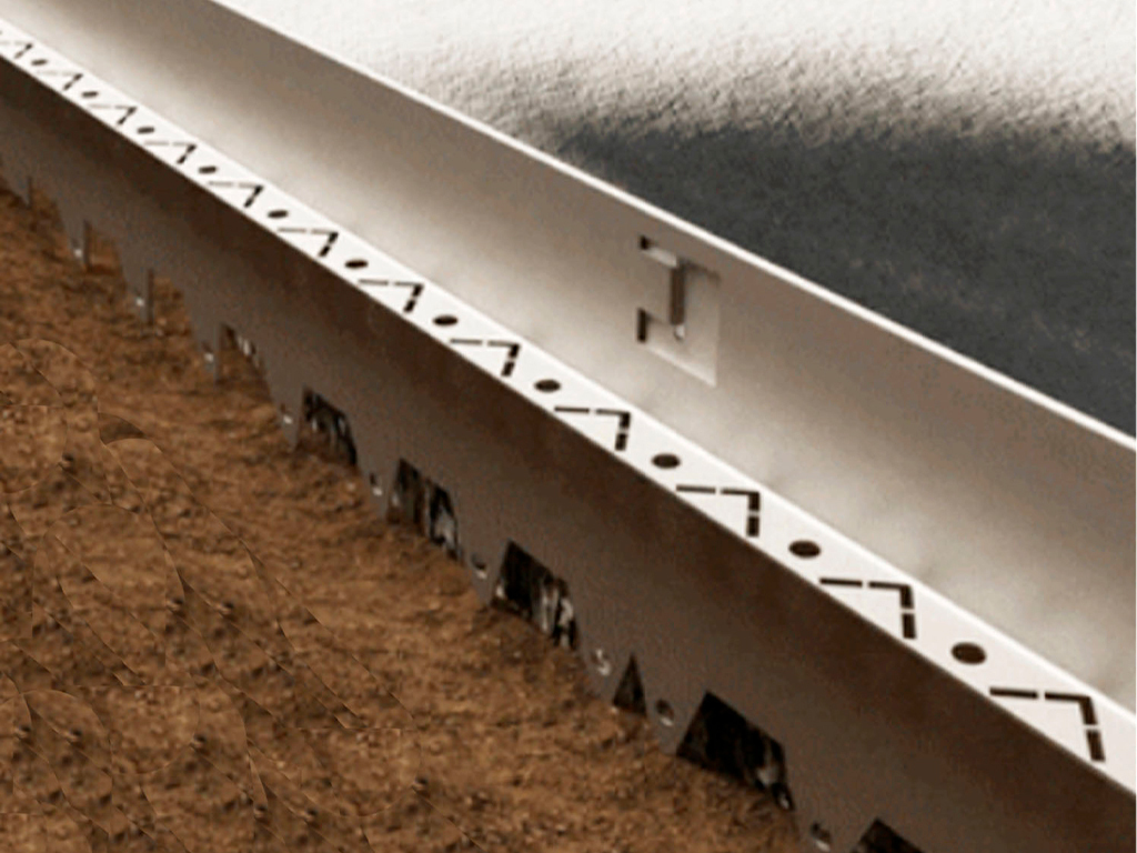 Металлический бордюр Т-образный 120*17,5*2,16 ГеоПластБорд GPBST-17 - Вид №3