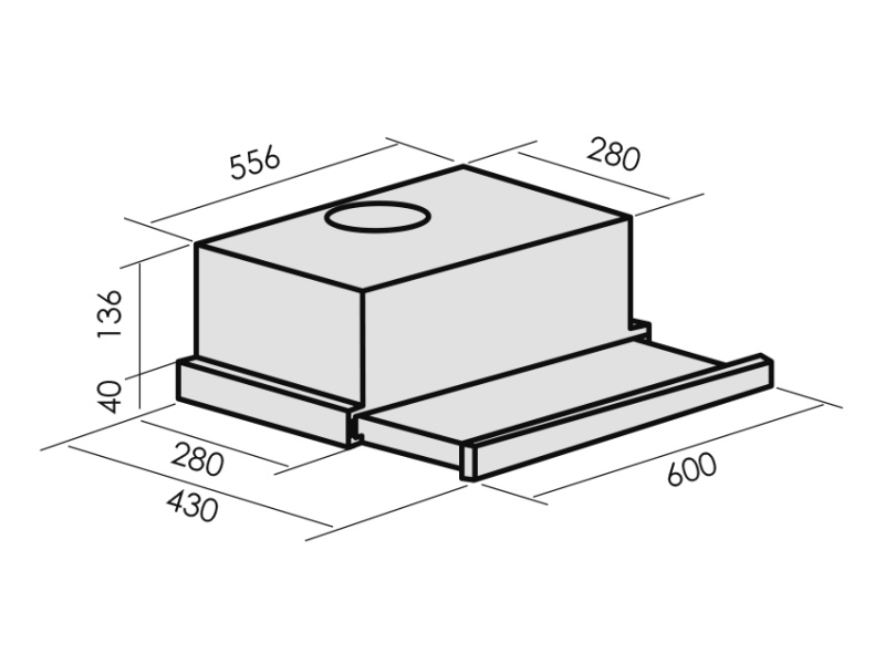 9921723 Вытяжка телескопическая MBS ARALIA 160 белый/белый STDN-0005556 - Вид №5