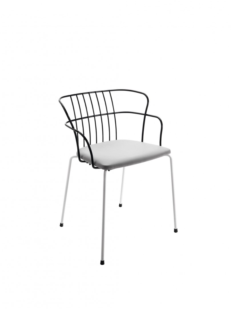 Flint 535-AM Кресло с 4 ножками, стальным каркасом и спинкой, мягкое сиденье. Et al. Flint