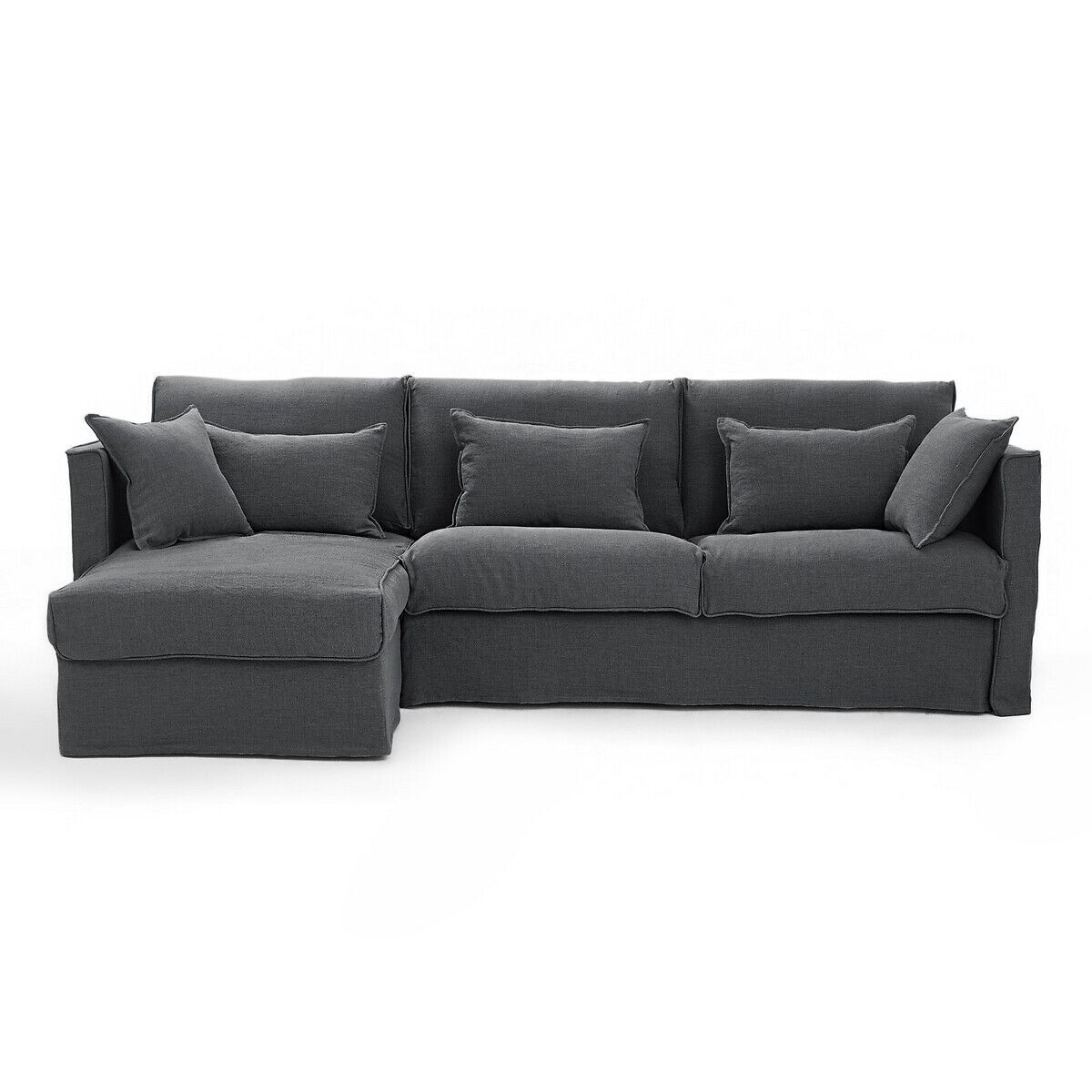 Льняной раскладной диван с полуостровом AMPM Camille ARCH-00081453 - Вид №8