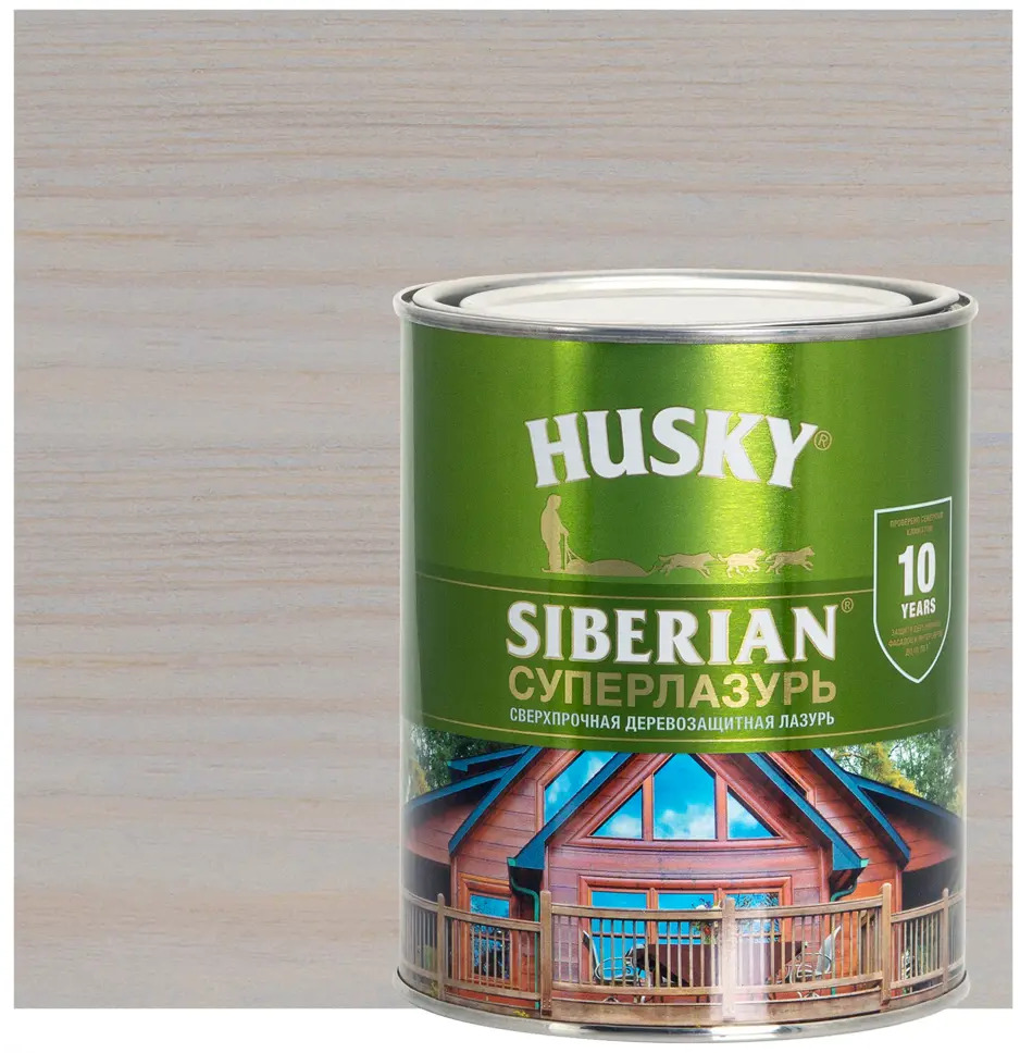 84392235 Лазурь для дерева Husky Siberian Суперлазурь цвет антик 0.9 л STLM-0049171