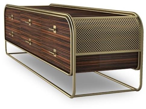 Porustudio Комод из черного дерева с ящиками sun-id-1481401 - Вид №2