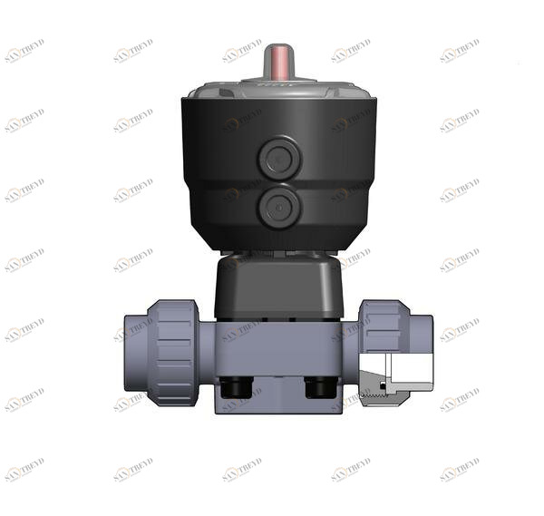 SANIT 227186450100020 2/2-ходовой мембранный клапан DK / CP, ПВХ-C, D 20 - 63 г, с винтовым клеем рукав, NC 