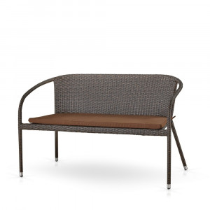 S139A-W53 Brown/Beige Плетеный диван Afina
