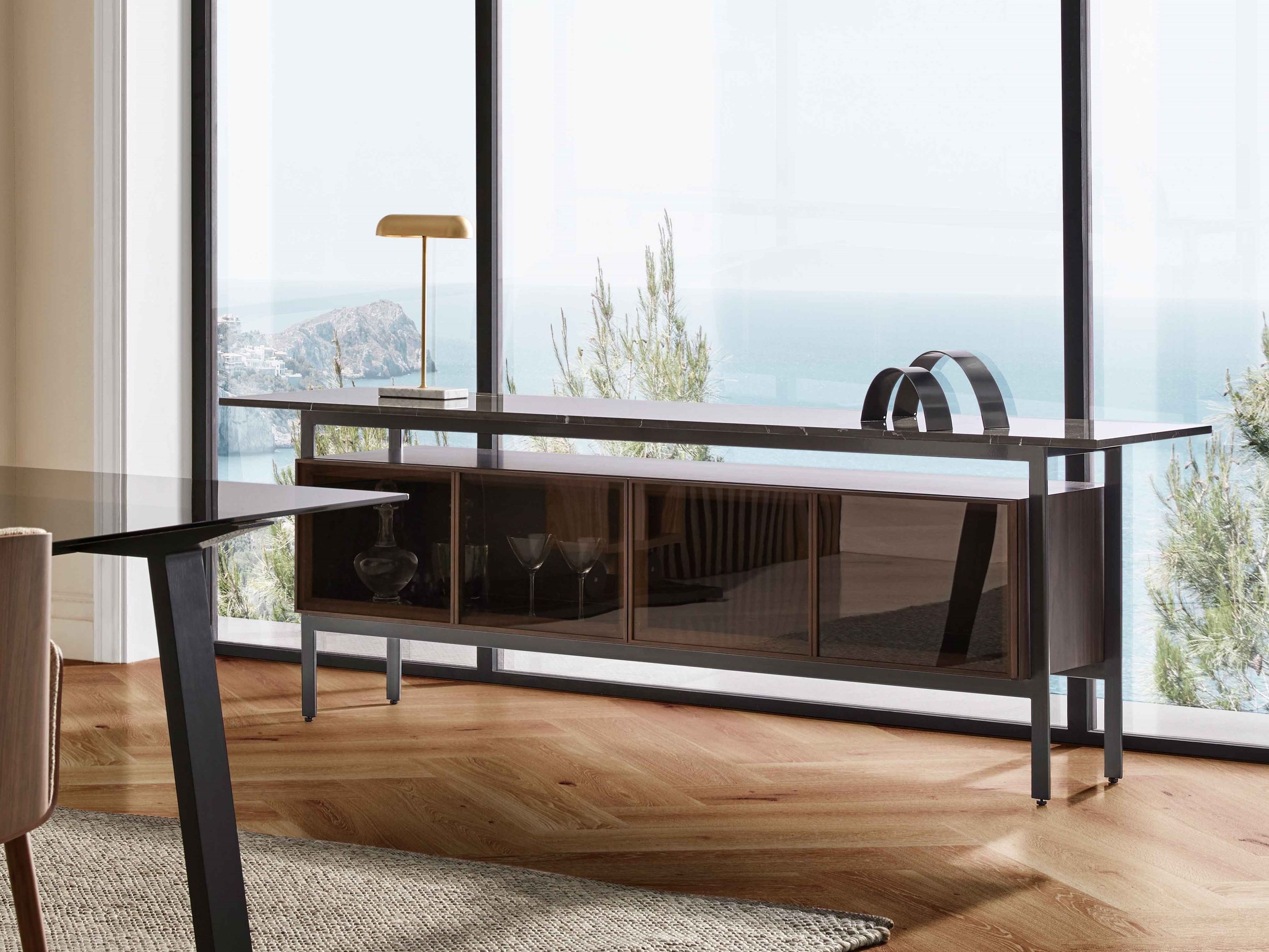 Шкаф из дерева и стекла с откидными дверями Punt Чикаго ARCH-00074008 - Вид №7