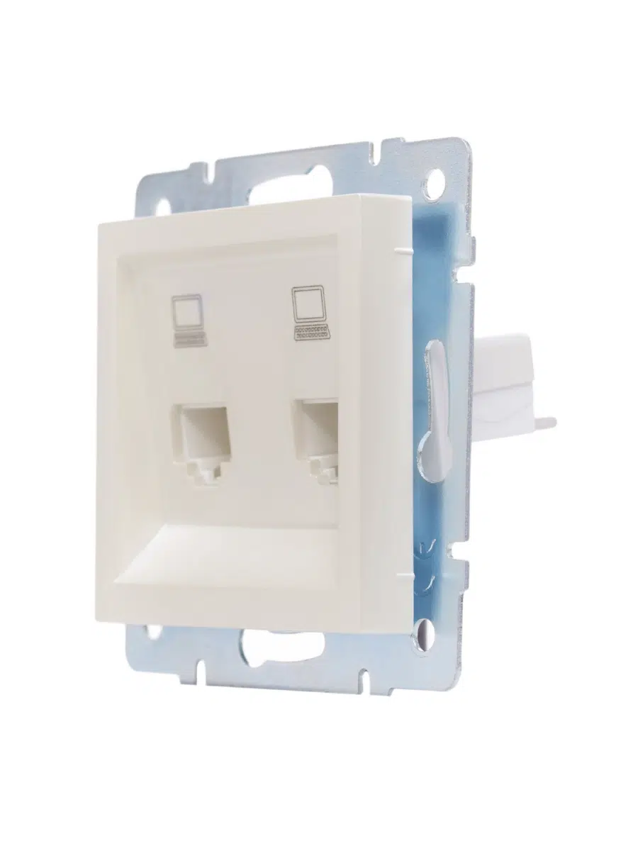 VESNA Розетка компьютерная 2-ая жемчужный LEZARD 742-3088-141 - Вид №2