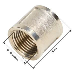 Муфта MONLID 1/2" ВР мм никелированная латунь