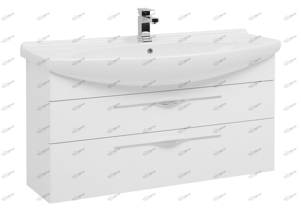Тумба с раковиной Aquanet Ирвин 120 белый 0020397500175450