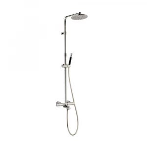 Душевая стойка в комплекте с термостатом для ванной,тропическим и ручным душем